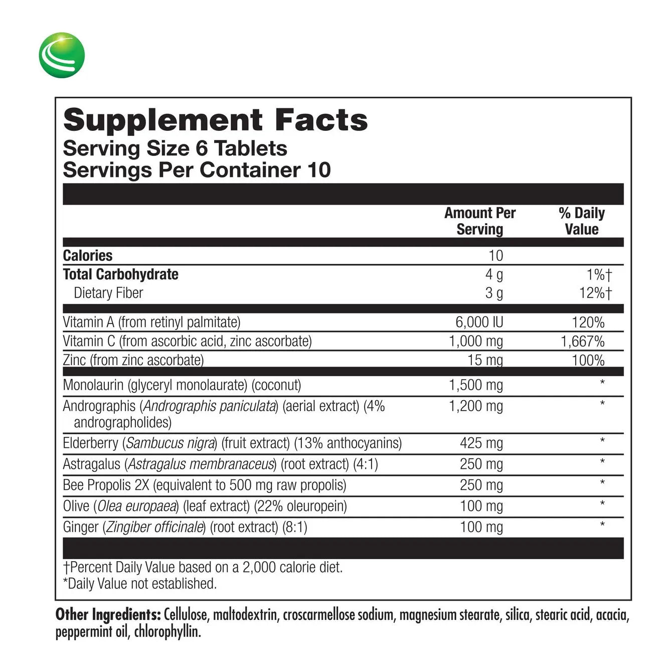 Complivir Suplemento Inmunologico Monolaurina Zinc Vitamina C 60 Tabletas