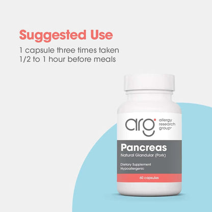 Páncreas Natural Glandular 425 Mg Con Enzimas Digestivas Ami