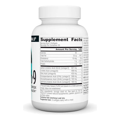 Source Naturals Omega 3 6 9 Complejo Ácidos Grasos Esenciales 60 Cápsulas Blandas Salud Cardíaca Y Cerebral