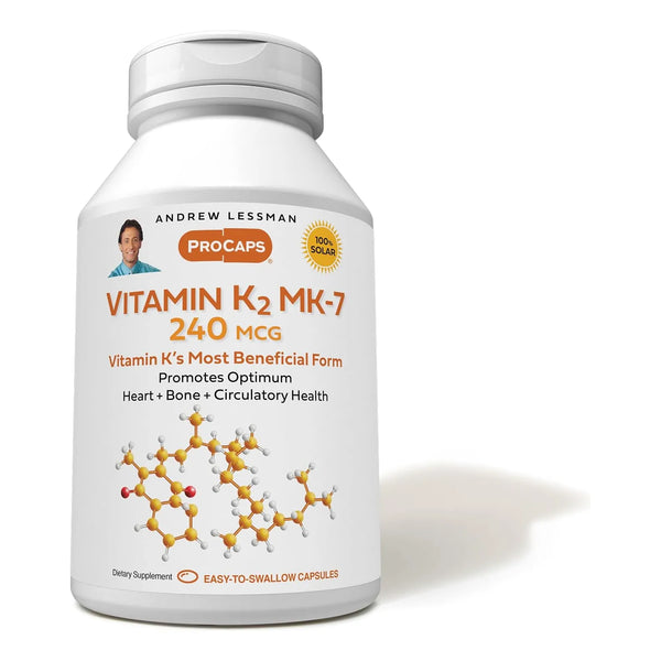 Vitamina K2 MK7 240 Mcg 360 Capsulas Blandas Andrew Lessman Corazon Y Huesos Fuertes