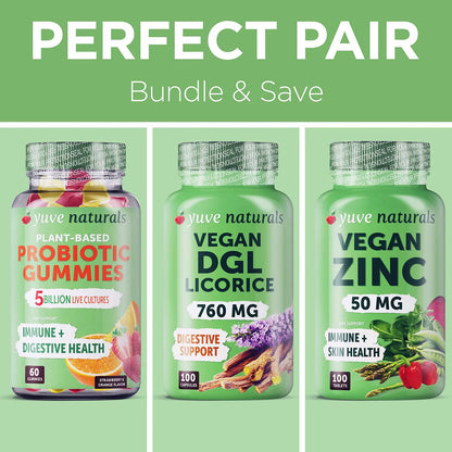 Capsulas De Raiz De Regaliz Dgl 760 Mg Digestión Saludable Vegano Sin Gluten