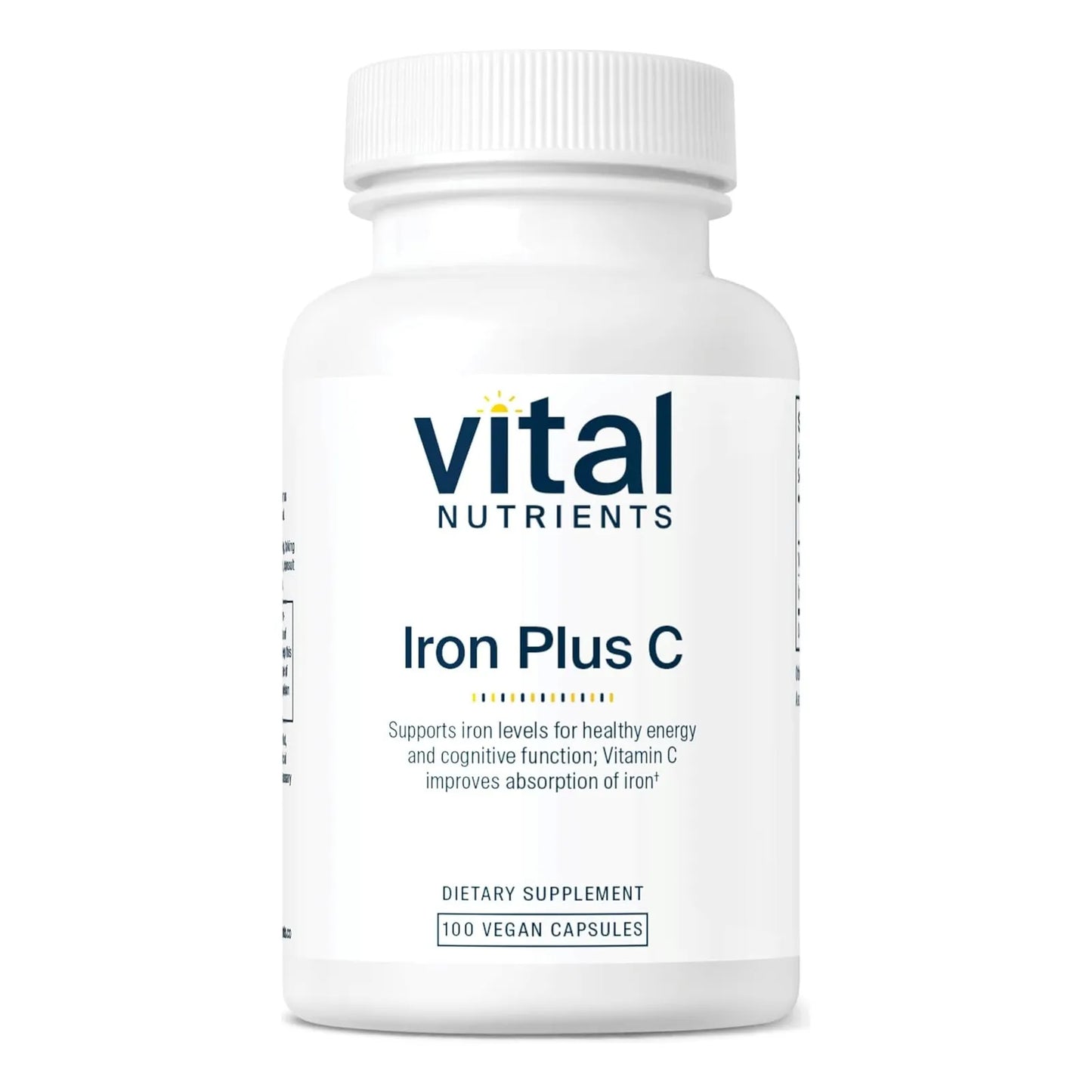 Suplemento De Hierro 20 Mg Con Vitamina C 100 Capsulas Energia Y Vitalidad