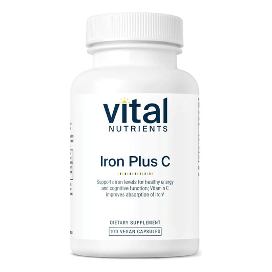 Suplemento De Hierro 20 Mg Con Vitamina C 100 Capsulas Energia Y Vitalidad
