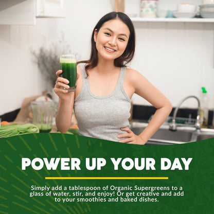 Polvo Orgánico Supergreens 23 Superalimentos Fibra Prebiótica Paleovalley Energía E Inmunidad