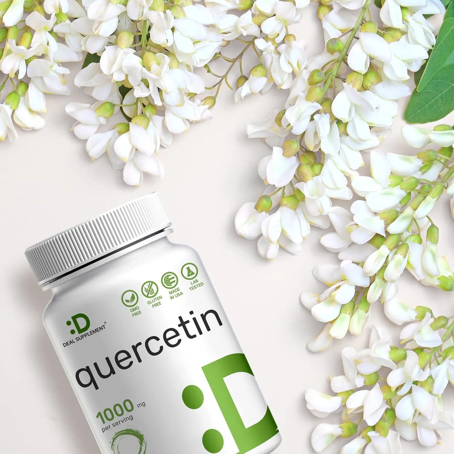 Quercetina 1000 Mg 300 Capsulas Antioxidante Soporte Inmunologico