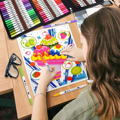 Rotuladores Doble Punta 60 Colores Permanente Arte Y Diseño ZSCM