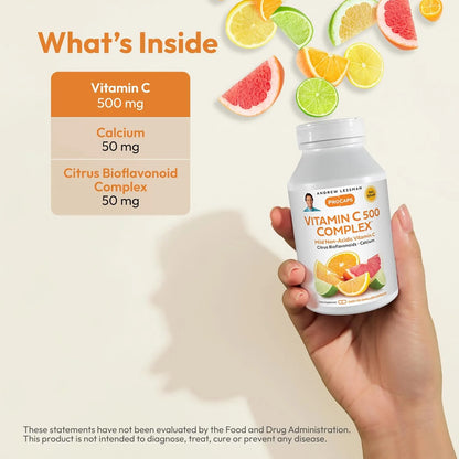 Vitamina C 500mg No Acida Con Bioflavonoides 360 Capsulas Andrew Lessman