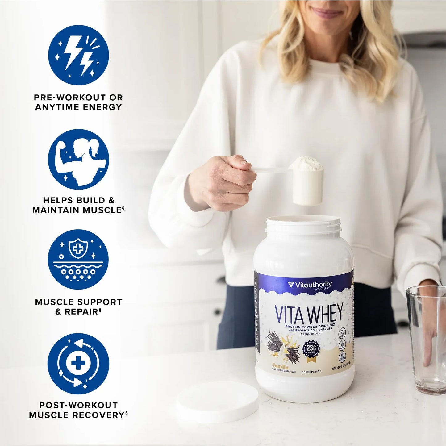 Proteína De Suero En Polvo Para Mujeres Con Probióticos Y Enzimas Digestivas