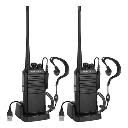 Radioddity Ga2s Radio Bidireccional UHF 16 Canales Carga USB Alcance 3 Millas