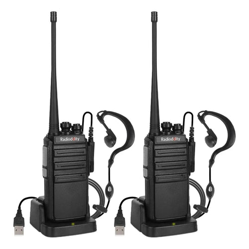 Radioddity Ga2s Radio Bidireccional UHF 16 Canales Carga USB Alcance 3 Millas