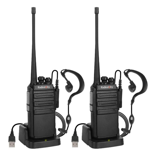 Radioddity Ga2s Radio Bidireccional UHF 16 Canales Carga USB Alcance 3 Millas