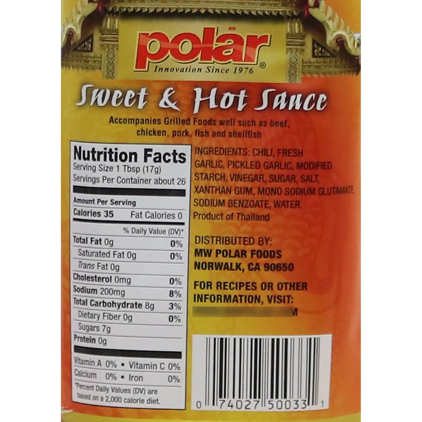 Salsa Dulce Picante 15.5 Onzas Paquete De 12 Unidades Ideal Para Comidas