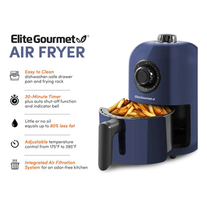 Freidora De Aire Elite Gourmet 1.1L Sin Aceite Cocina Saludable Y Rapida
