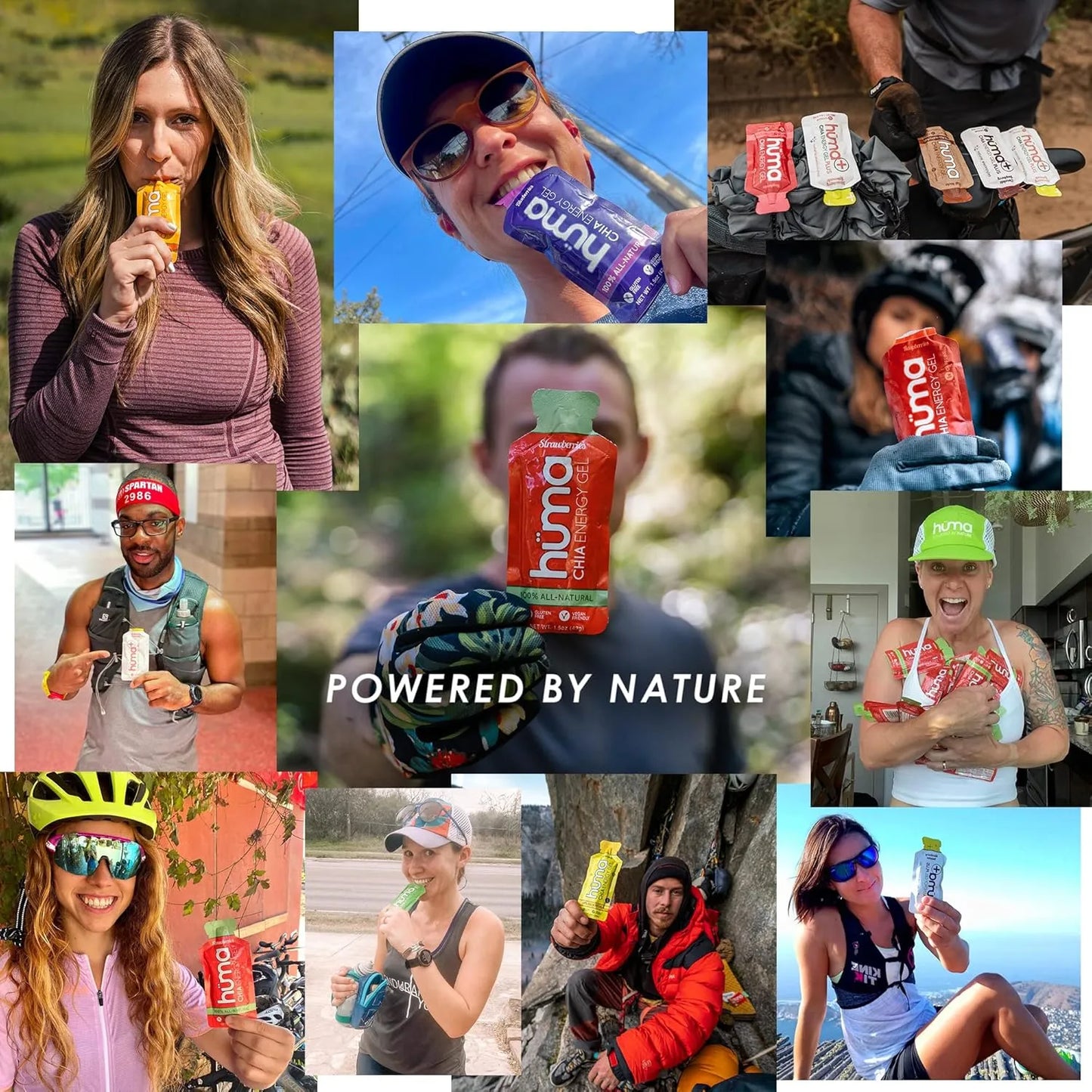 Gel Energético Huma Chia Energy Pack 24 Unidades Nutrición Deportiva Natural