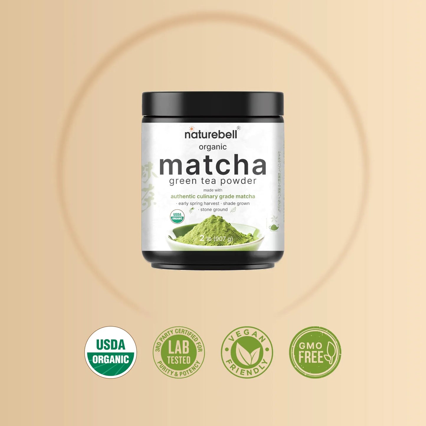 Té Verde Matcha Orgánico En Polvo 900 Gramos Grado Culinario Sin Azúcar Vegano