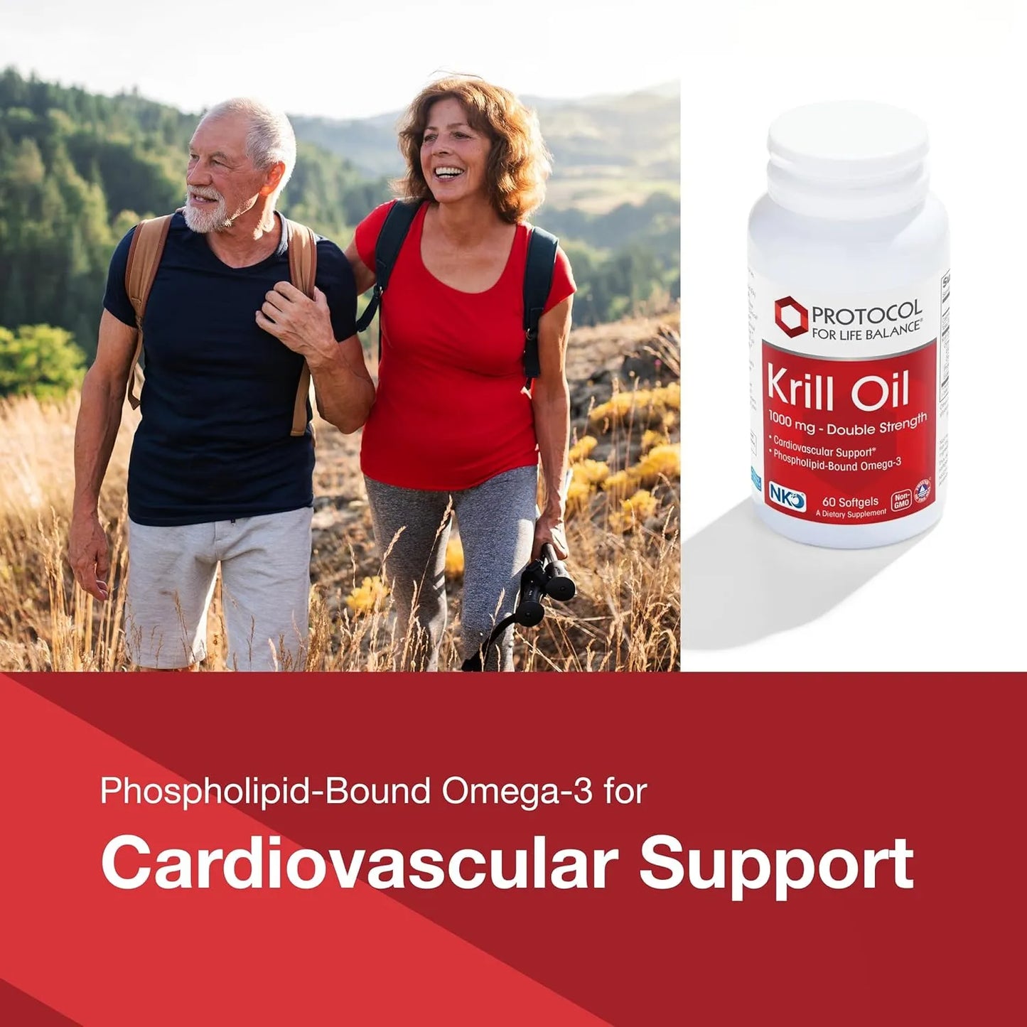Aceite De Krill 1000 Mg DHA EPA Astaxantina Protocol For Life Balance Corazón Cerebro Articulaciones