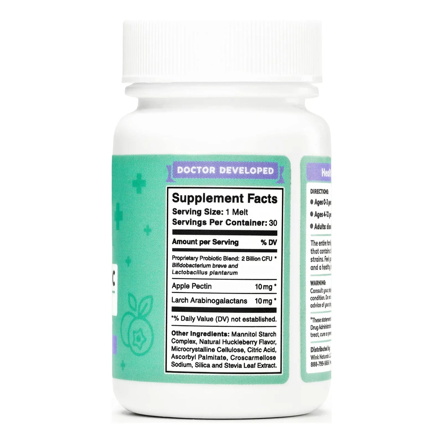Wink Well Prebióticos Y Probióticos Sabor Arándano Salud Digestiva E Inmunidad 30 Tabletas