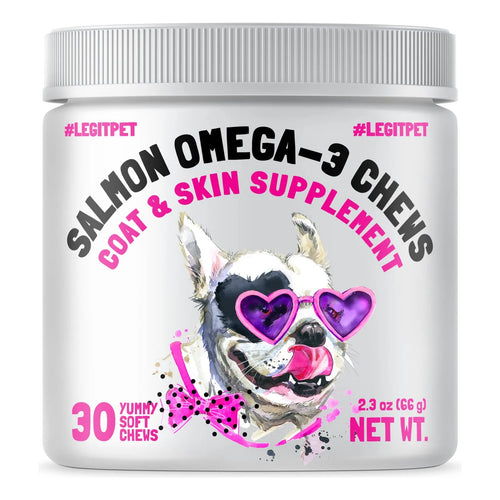 Omega 3 Alaskan Salmon Oil Treats For Dogs Suplemento Para Piel Articulaciones Y Pelaje 30 Masticables