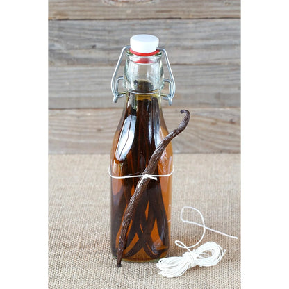 Kit Extracto Vainilla Artesanal Granos Madagascar Botella Vidrio 8.5 Onzas