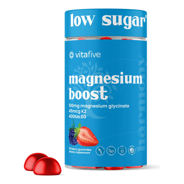 Gomitas Glicinato Magnesio Con Vitamina D K Veganas Sin Gluten 50 Unidades