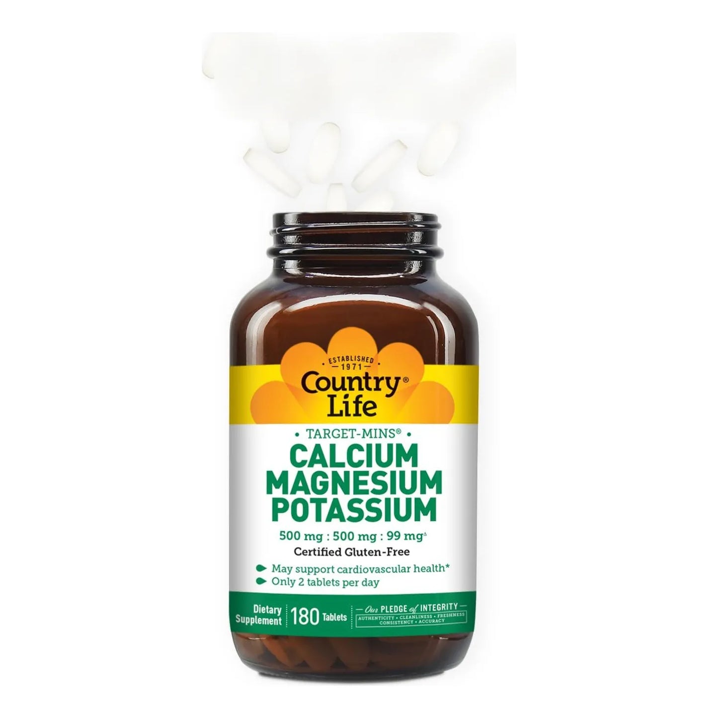 Suplemento De Calcio Magnesio Y Potasio 500 Mg 180 Comprimidos Energia Y Salud