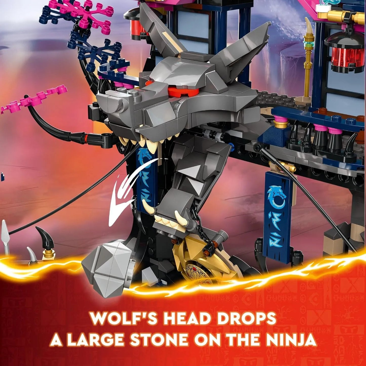 Máscara De Lobo Lego Ninjago Con 8 Figuras Juego De Acción Y Construcción