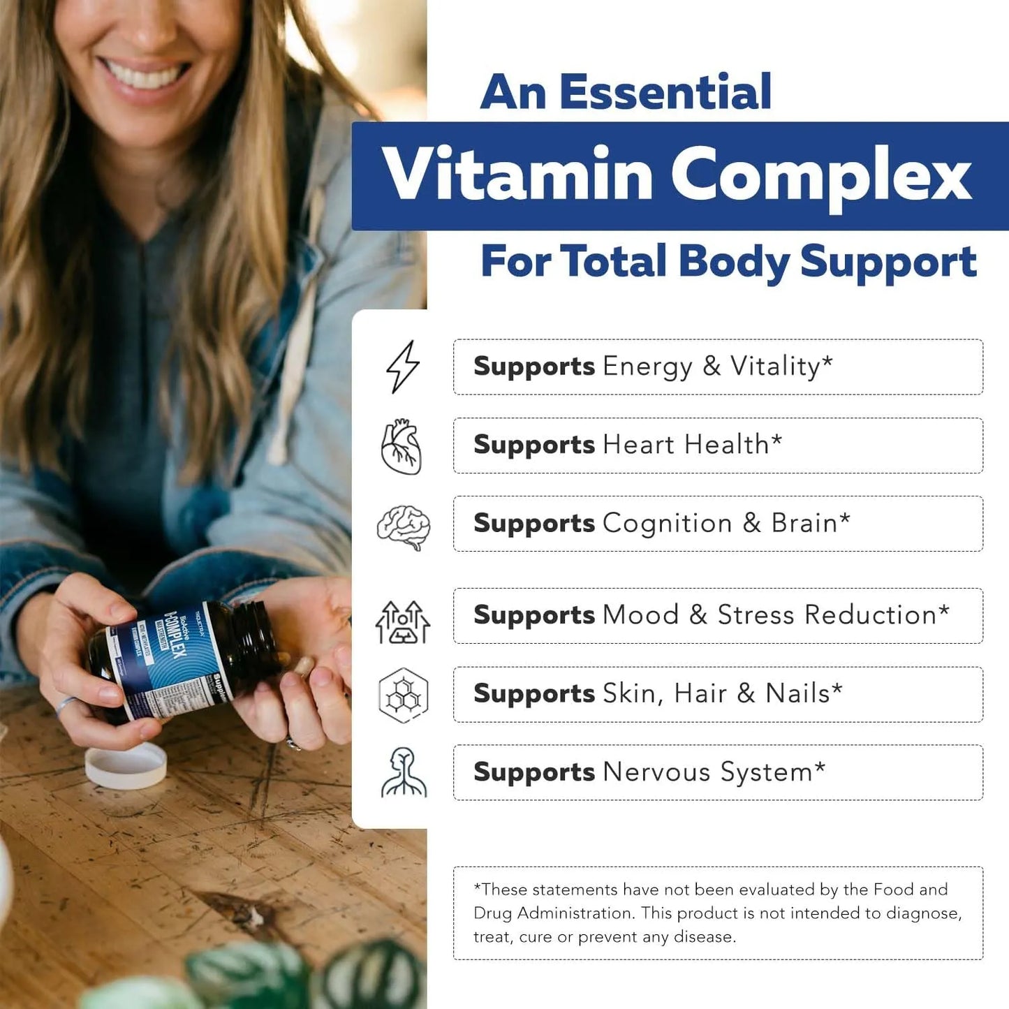 Complejo B Metilado Bioactivo Con Metilfolato Y B12 60 Cápsulas Energía Y Vitalidad