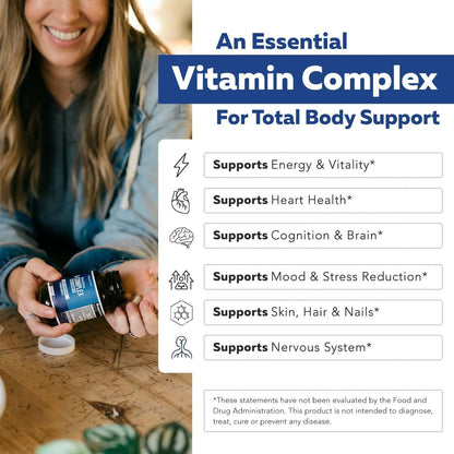 Complejo B Metilado Bioactivo Con Metilfolato Y B12 60 Cápsulas Energía Y Vitalidad