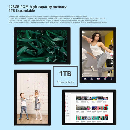 Tablet 10 PuLG 2 en 1 Teclado Mouse Incluido 6GB RAM 128GB Wi-Fi 6