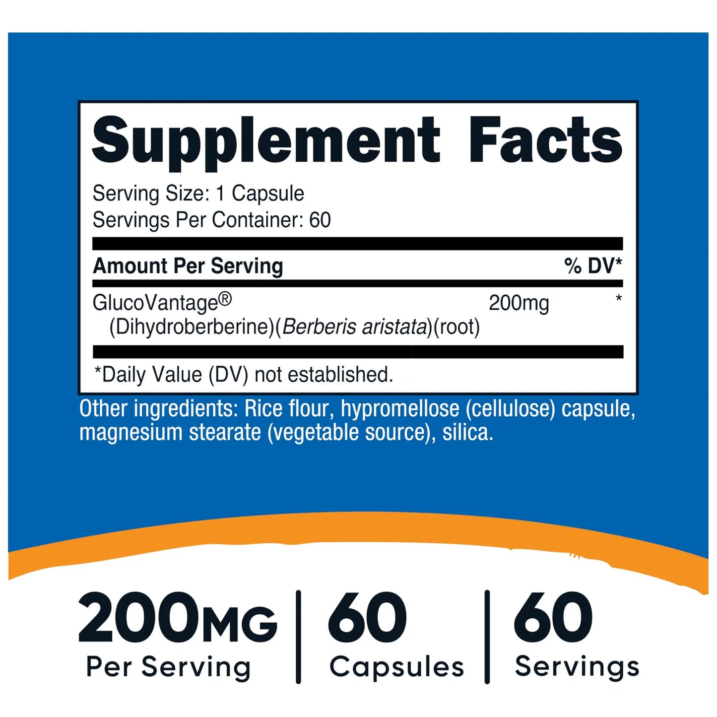 Cápsulas De Dihidroberberina 200 Mg 60 Unidades Alta Biodisponibilidad