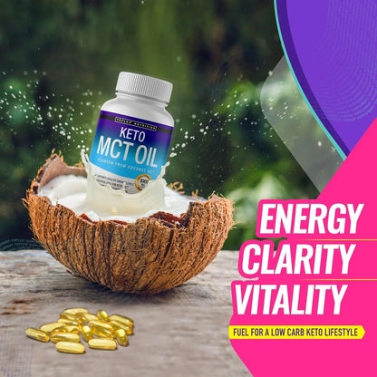 Capsulas De Aceite MCT 3000 Mg Extracto De Coco Puro Energia Keto