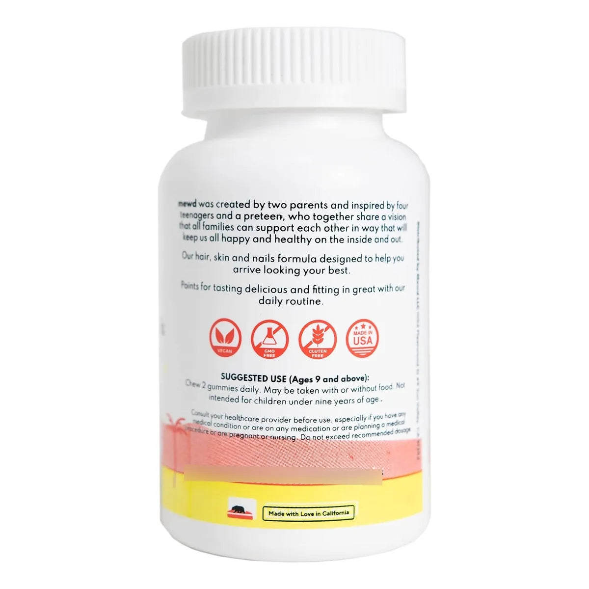 Gomitas Multivitamínicas Masticables Para Cabello Piel Y Uñas Niños Adolescentes
