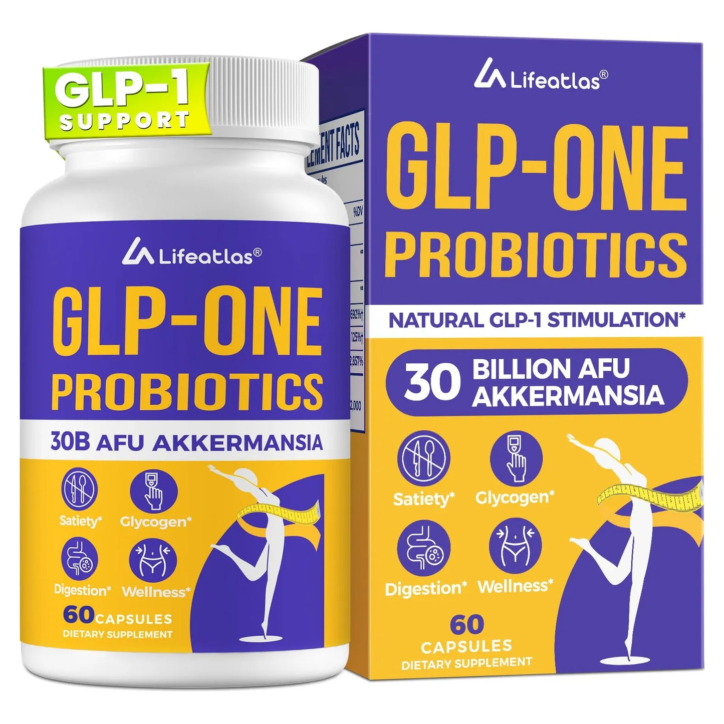 Probióticos Akkermansia 30 Mil Millones Para Intestino Digestión Y Control De Hambre