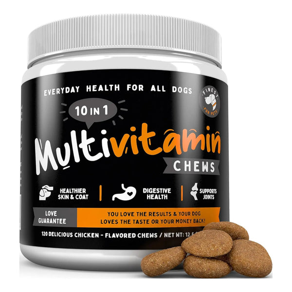 Golosinas Masticables Multivitamínicas 10 En 1 Para Perros Salud Articular Y Pelaje Brillante
