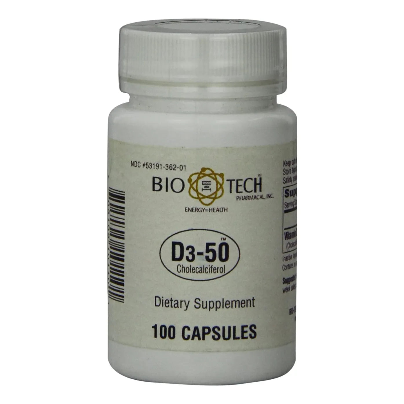 Vitamina D3 50mcg 100 Cápsulas Salud Ósea E Inmunológica