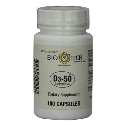 Vitamina D3 50mcg 100 Cápsulas Salud Ósea E Inmunológica