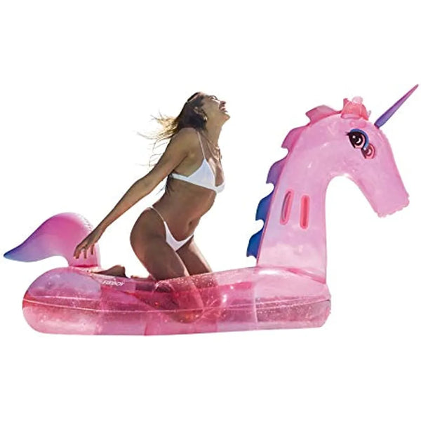Flotador De Piscina Unicornio Con Purpurina Inflable Funboy Calidad Premium