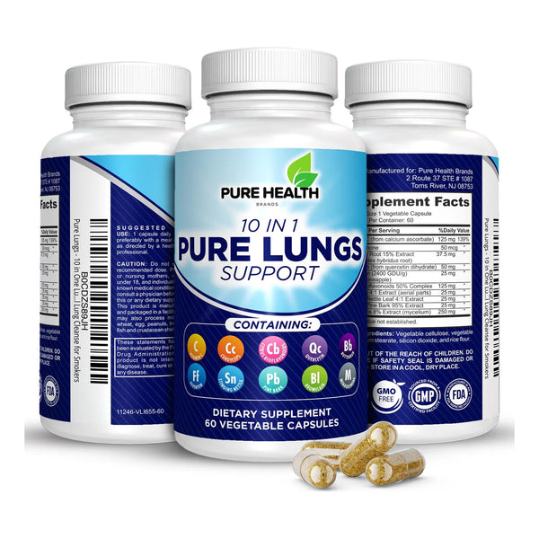 Desintoxicación Pulmonar Natural 10 En 1 Limpieza Para Fumadores Suplemento Vegano