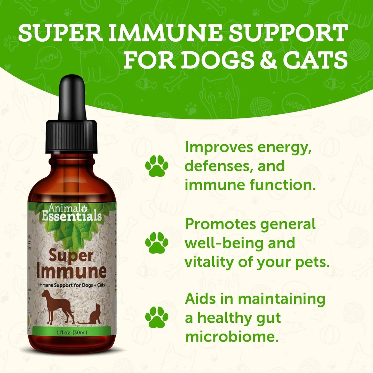 Súper Inmune Para Perros Y Gatos Apoyo Sistema Inmunológico Animal Essentials