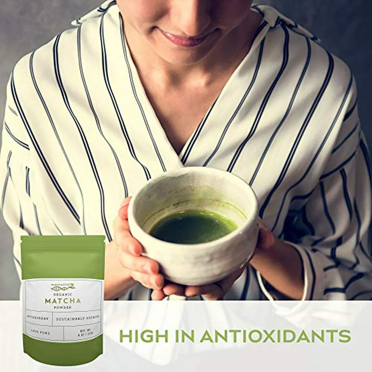 Té Verde En Polvo Orgánico Alto En Antioxidantes 227 Gramos Energía Natural