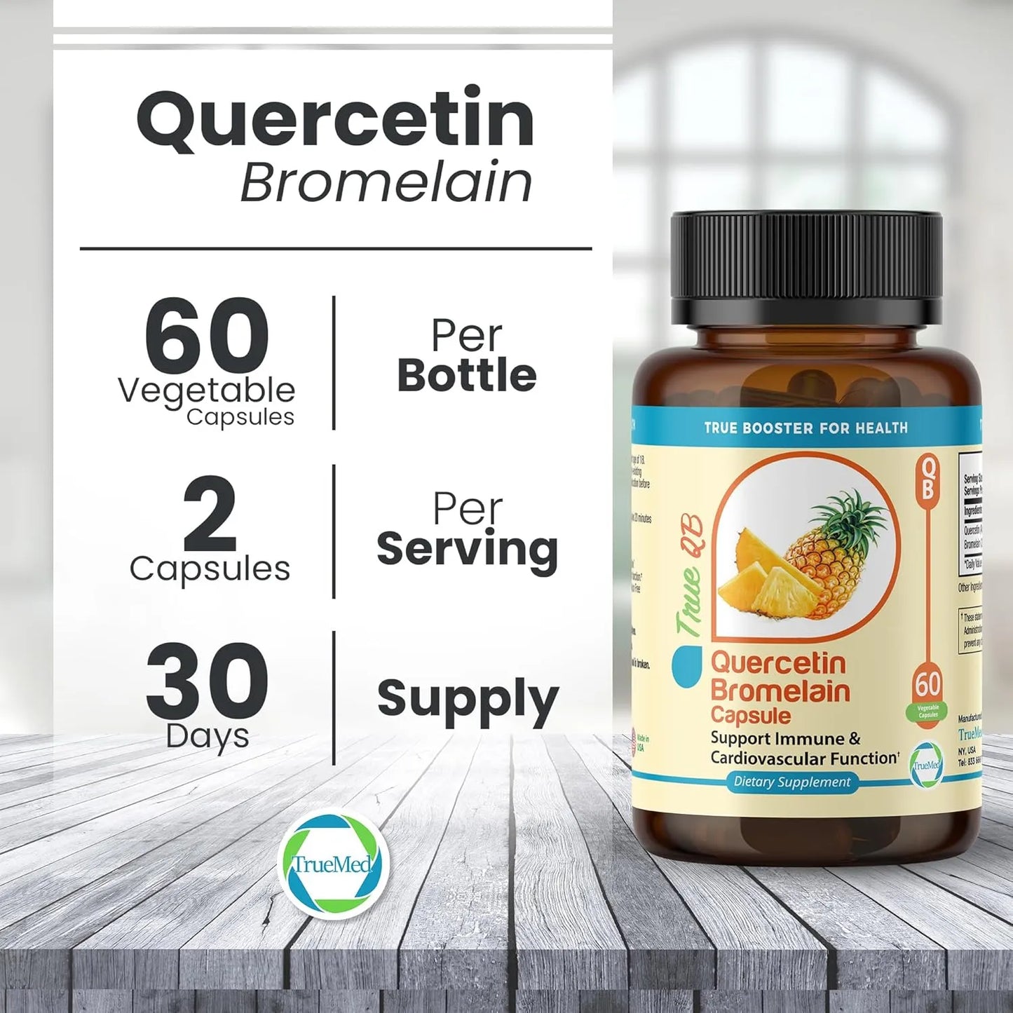 Capsulas De Quercetina Y Bromelina 800 Mg Apoyo Inmunologico Y Cardiovascular