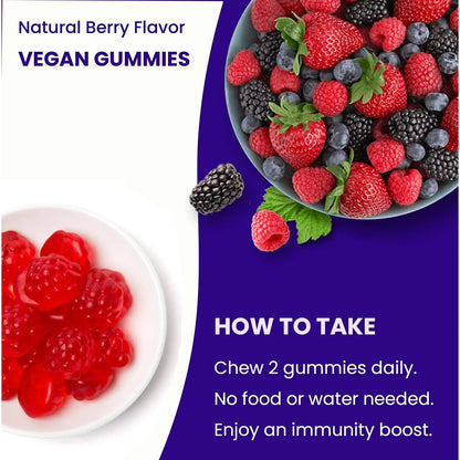 Gomitas De Saúco Con Vitamina C Propóleo Y Equinácea Sabor Bayas 120 Unidades