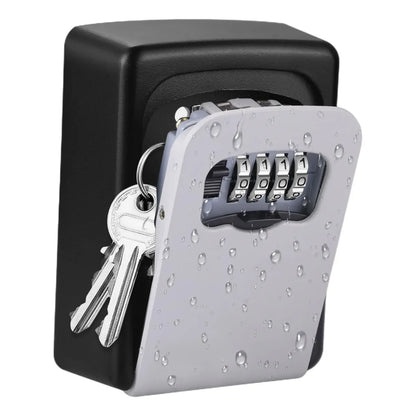 Caja De Llaves Combinada 4 Dígitos Acero Resistente Exterior Seguridad Máxima