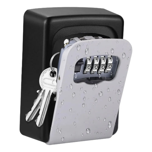 Caja De Llaves Combinada 4 Dígitos Acero Resistente Exterior Seguridad Máxima