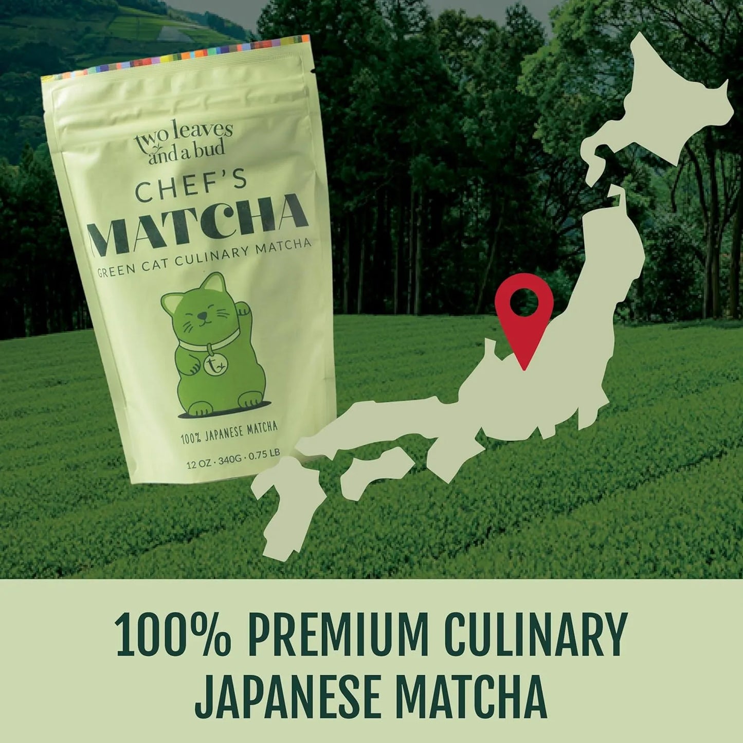 Té Verde Matcha Japonés 100% Polvo Culinario 340g Energía Natural Y Versatilidad