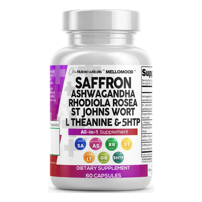 Suplemento De Azafran Con Ashwagandha Y L Teanina Para Estado De Animo Y Energia