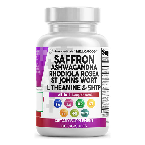 Suplemento De Azafran Con Ashwagandha Y L Teanina Para Estado De Animo Y Energia