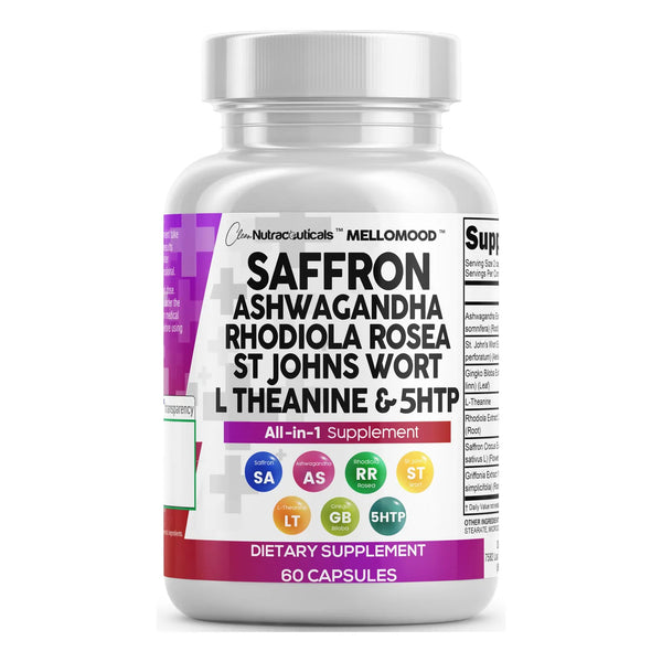 Suplemento De Azafran Con Ashwagandha Y L Teanina Para Estado De Animo Y Energia