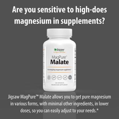 Capsulas De Magnesio Malato Premium 120 Unidades Jigsaw MagPure Energia Y Relajacion