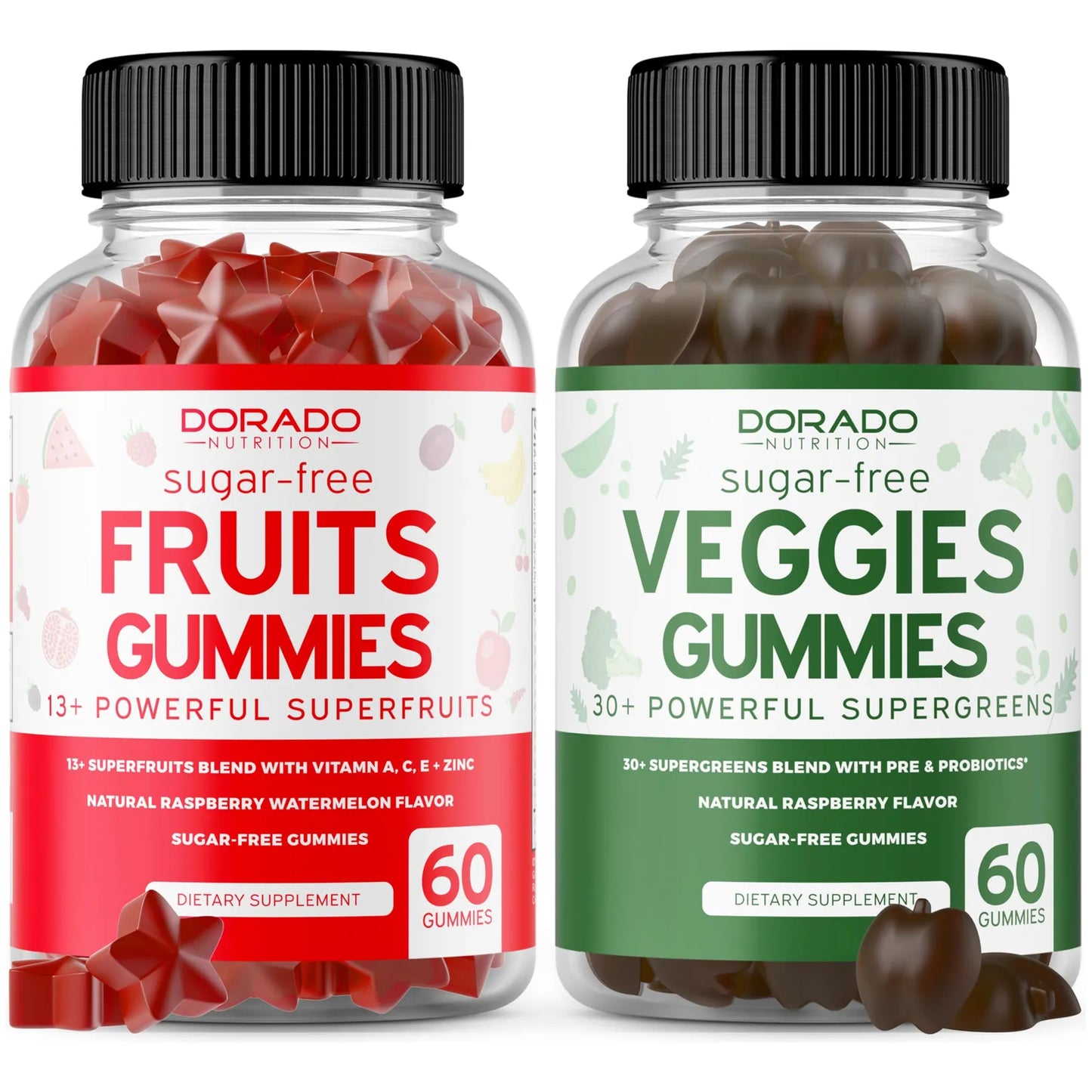 Gomitas Superalimentos Frutas Verduras 120 Unidades Sin Azúcar Suplemento Nutricional